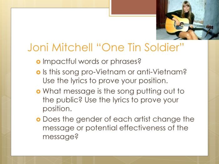 One tin soldier joni mitchell