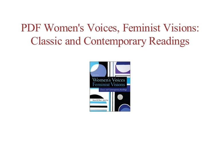 Gendered voices feminist visions 8th edition pdf free